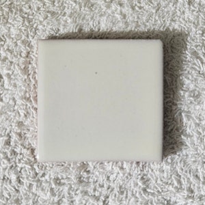 Glossy &quot;Creamy White&quot; Mexican Talavera Ceramic Tile 2x2