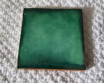 Glossy "Washed Green #2" Mexican Talavera Ceramic Tiles 2x2
