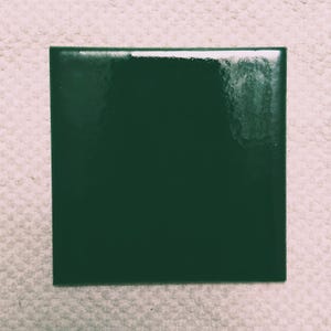 Glossy Solid Emerald Green Mexican Talavera Ceramic Tiles 4.25x4.25