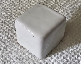 Glossy Pure White Talavera Corner Cap 1.75" x 1.75" x 1.75"