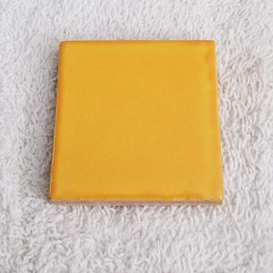 Glossy &quot; Washed Yellow&quot; Mexican Talavera Ceramic Tiles 2x2
