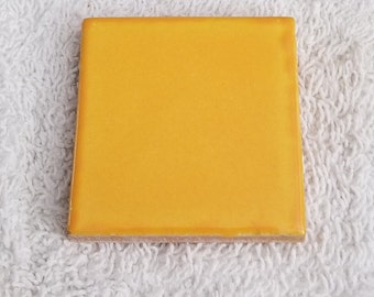 Glossy Washed Yellow Mexican Talavera Ceramic Tiles 2x2