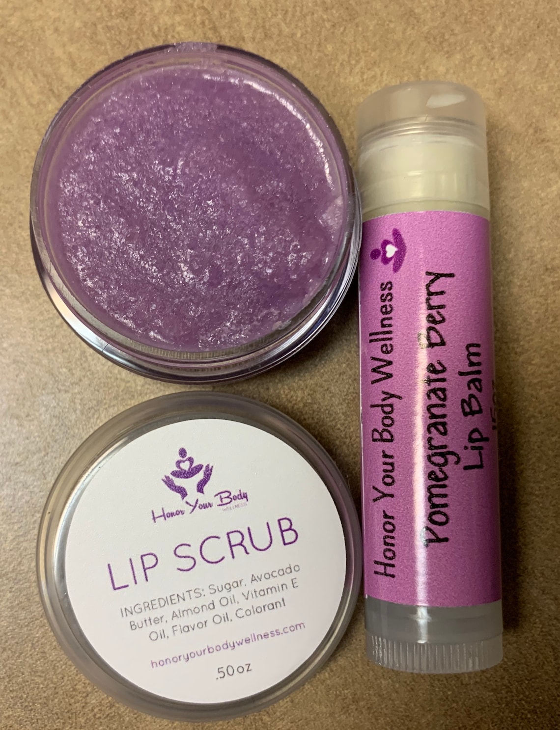 Flavored Lip Balm/Lip Scrub Set | Etsy
