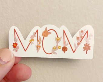Mom Flower Sticker, Gift