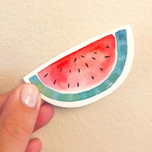 Watercolor Watermelon Sticker, Gift