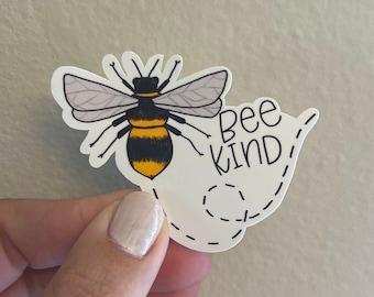 Bee Kind Vinyl Sticker, Gift