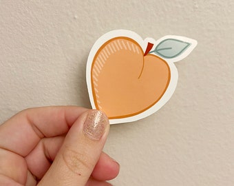 Peach Sticker, 3 inch peach sticker, vinyl sticker, Gift