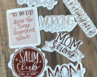 Neutral Colored Mom Stickers, Motherhood stickers, Mom gifts, Mother’s Day Gift, Gift
