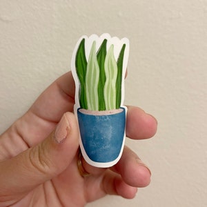 Snake Plant Vinyl Sticker, Gift