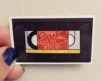 Rose Video VHS Sticker, Gift