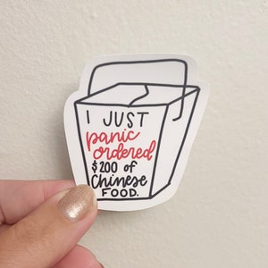 Nick Miller Chinese Food Sticker, Gift