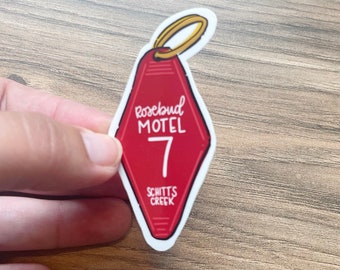 Rosebud Motel Key Sticker, Gift