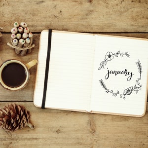 Bullet Journal Monthly Inserts, Bujo Monthly Pages, Gift