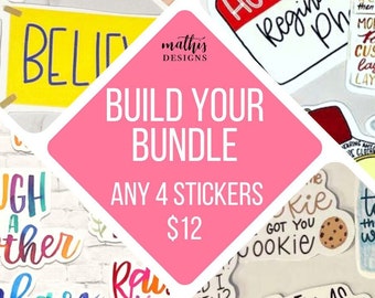 Build Your Own Sticker Bundle, Bundle of Stickers, Sticker Set, Sticker Discount Set, Build Your Own Set of Stickers, Gift