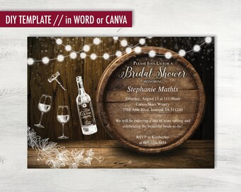 wine invitations etsy
