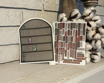 Catholic Bible Bookshelf Tracker Sticker Set, Reading Plan