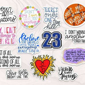 Tree Hill Sticker Set, Set of 13 OTH Stickers, Gift