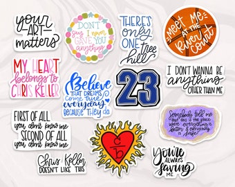 Tree Hill Sticker Set, Set of 13 OTH Stickers, Gift