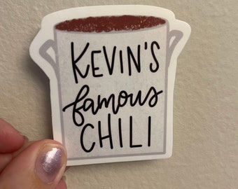 Kevin’s Chili Sticker, Vinyl TV Show Sticker, Office TV Show Gift, Gift