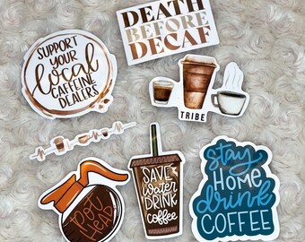Coffee Lover Sticker Set, Gift