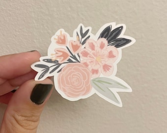 Flower Bouquet Vinyl Sticker, Gift