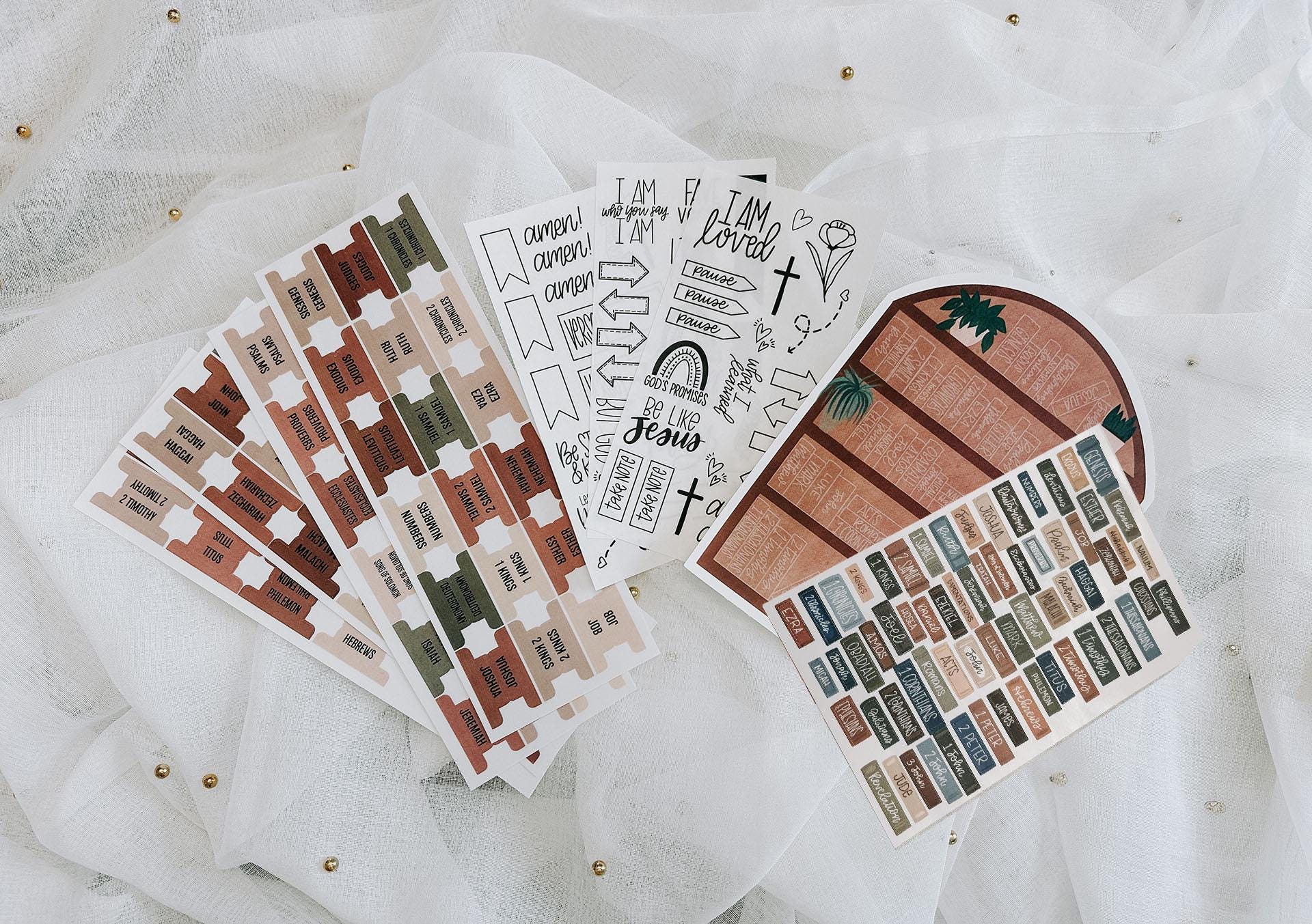 Bible Study Bundle, Bible Tools Gift Set, Bible Sticker Set