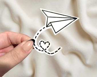 Paper Airplane Sticker, Gift