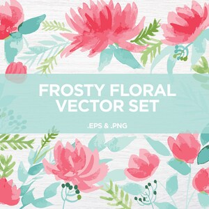 Watercolor Floral Clipart: Flower Vector Set for Wedding (PNG, EPS)