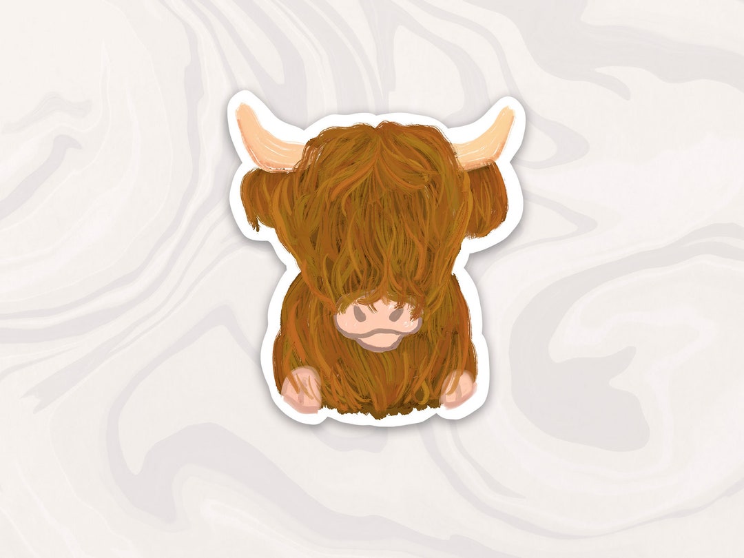 Highland Cow Sticker Highland Cow Animal Decal Cow Gift Cow 