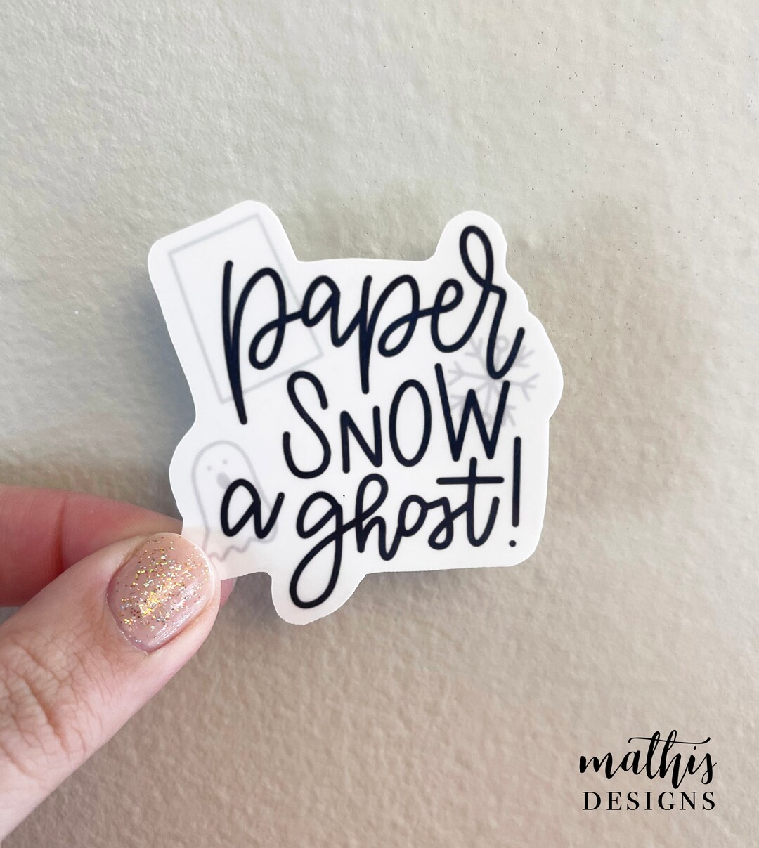 Paper Snow a Ghost Friends TV Show Sticker, Joey Tribiani Quote Sticker, Friends TV Show Decal