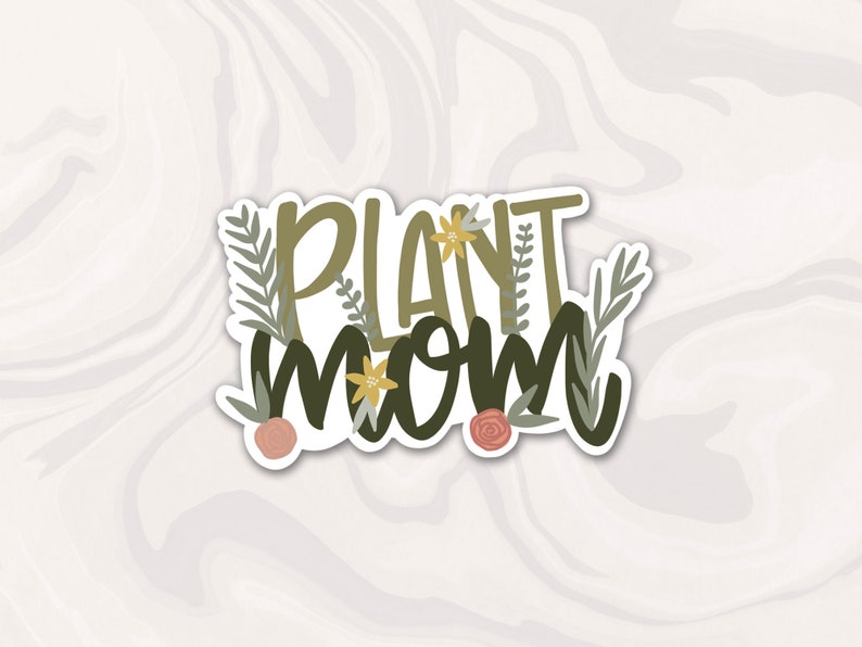 Plant Lover Sticker Bundle, Plant stickers, botanical sticker, flower decals, plant lady gift, Set of 9 stickers, Gift image 8
