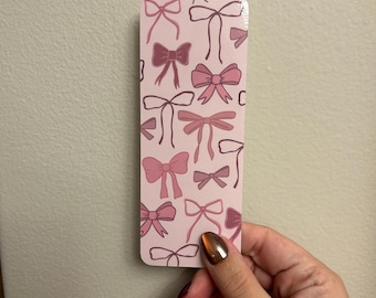 Pink Bow Ribbon Bookmark