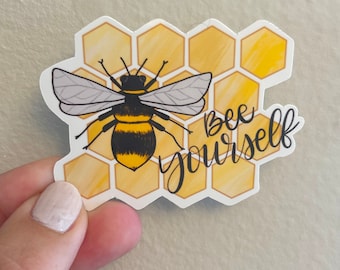 Bee Yourself Vinyl Sticker, Gift