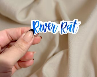 River Rat Sticker: Outdoorsy Kayaking Decal