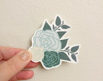 Flower Bouquet Vinyl Sticker, Gift