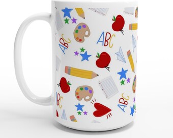 School Teacher Coffee Cup,  15oz Ceramic Mug
