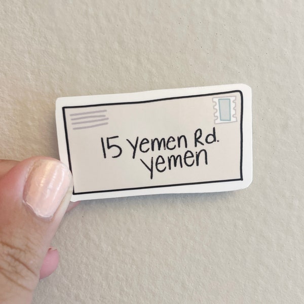 Yemen Sticker, Friends TV Show Sticker, Gift