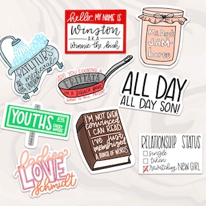 New Girl Sticker Set of 9 version 2, Gift