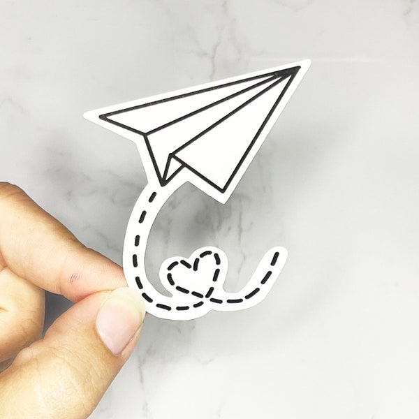 Paper Airplane Sticker, Gift