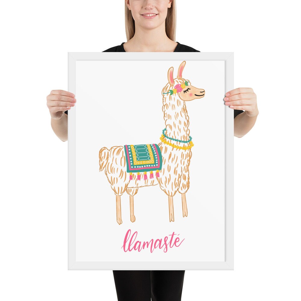 Llamaste Framed Poster Funny Llama wall art Etsy