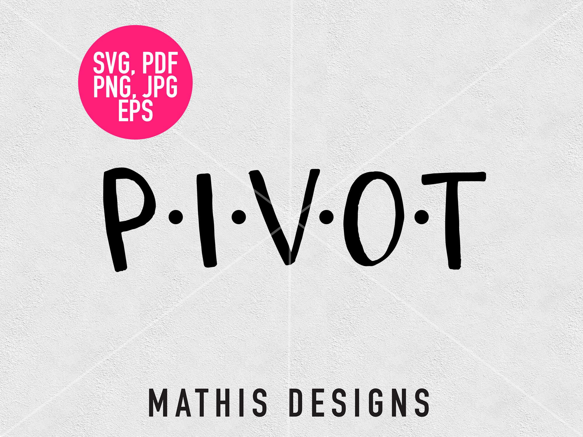 Download FRIENDS Pivot SVG eps png Friends Cricut SVG Pivot | Etsy