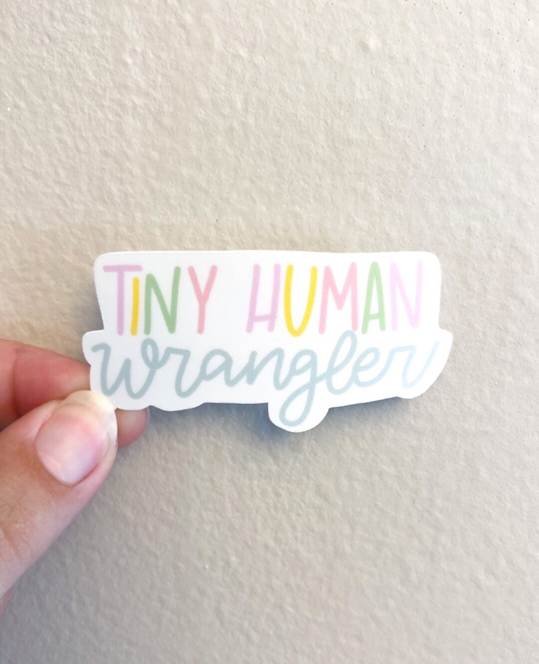 Tiny Human Wrangler Sticker, Sticker for Teacher, Teacher Gift, Stay at ...