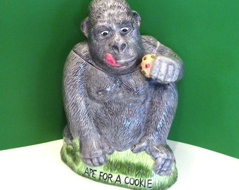 Vintage Tone World Ape koekjestrommel, ZELDZAAM verzamelobject 1998