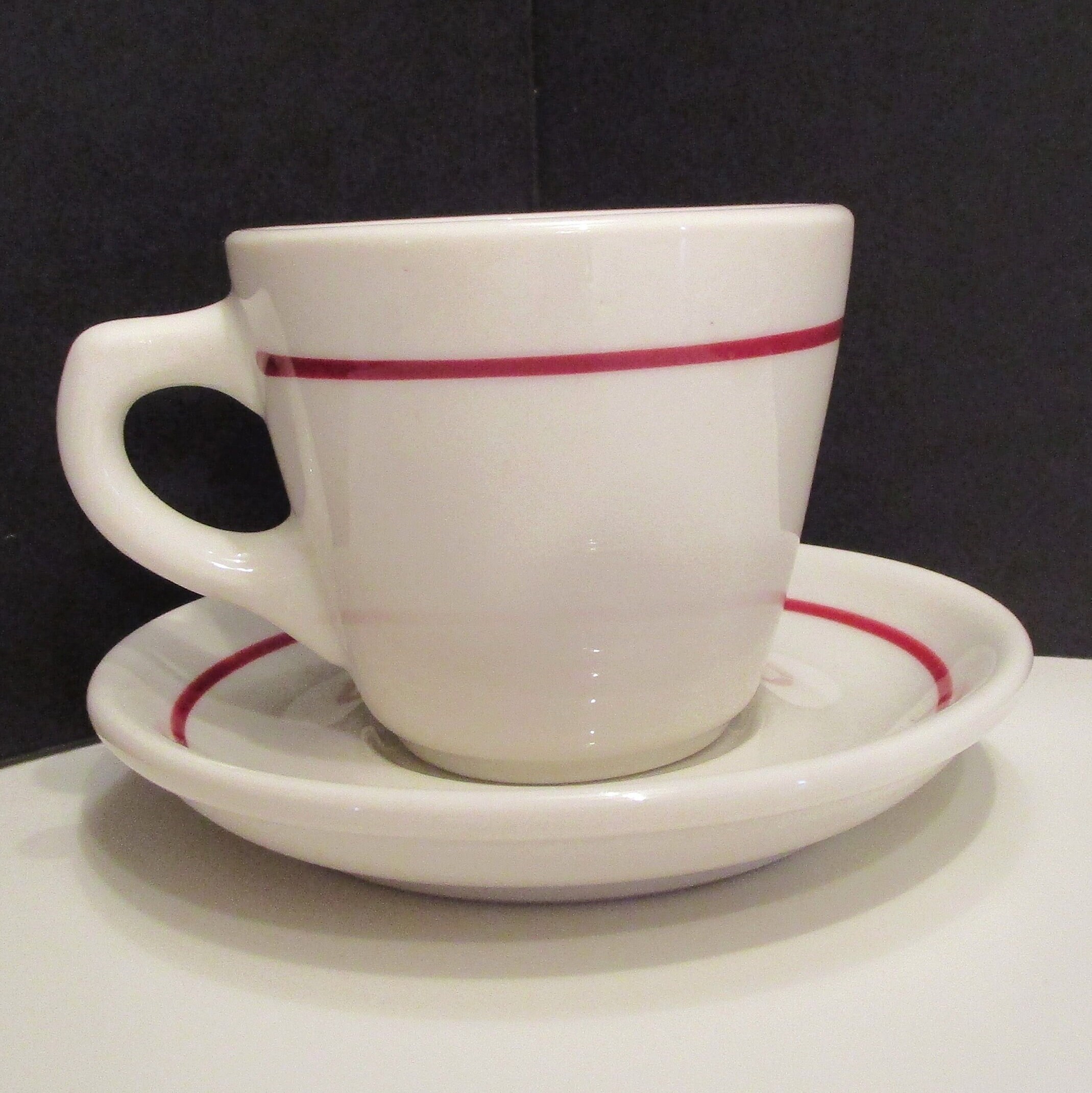SYRACUSE CHINA Diner Cup Saucer Restaurant Ware Diner Red Etsy