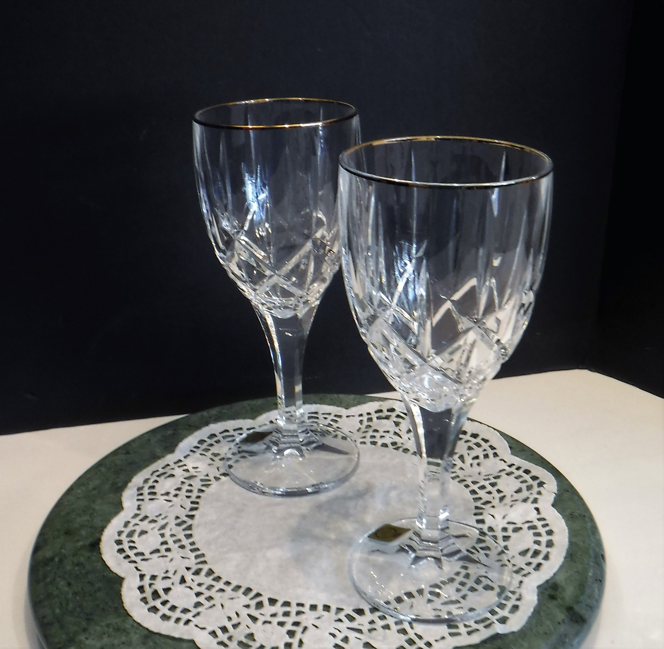 Bleikristall Wine Glass Fine Crystal Water Goblets Etsy