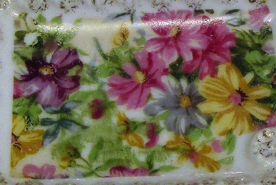 Trinket Dish, Sink Bedside Ring Dish, Floral  Tri… - image 9