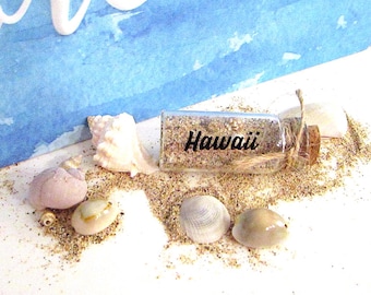 REAL HAWAII Sand Mahukona Beach Park, Sand Bottled, Big Island of Hawaii Vacation Keepsake, Honeymoon Hawaii, Travel Gift, Hawaii Beach Sand