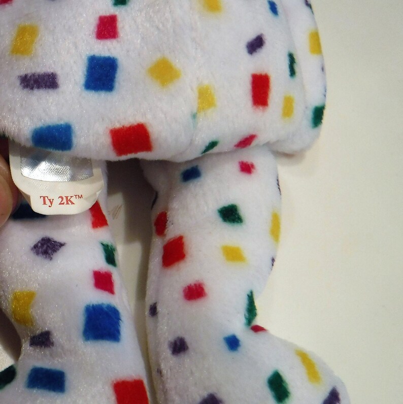 Y2K Ty Beanie Babies Confetti Bear TY 2K Rare Beanie Baby Etsy