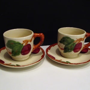 Franciscan APPLE Cups and Saucers, 2 sets of Vintage Franciscan Apple Tea Cup and Saucers, Franciscan Apple USA, Mer