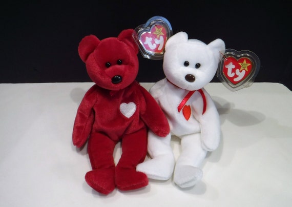 Rare Valentino and Valentina Ty Beanie Babies Pair - 1993  display picture 2